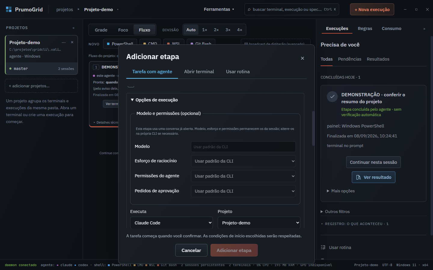 Add a step to an existing conversation while preserving model and permissions.